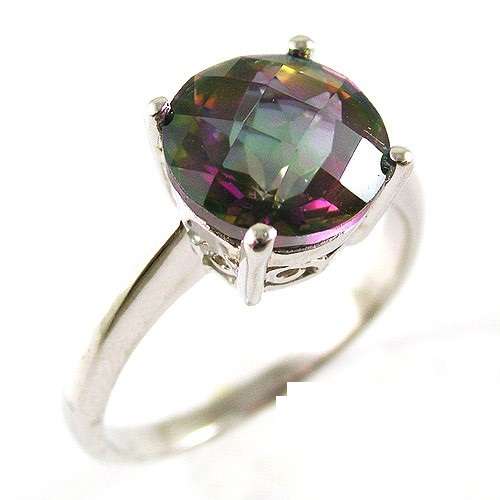 "SPECTRUM OF COLOURS" GENUINE NATURAL MYSTIC TOPAZ RING IN .925 STERLING SILVER